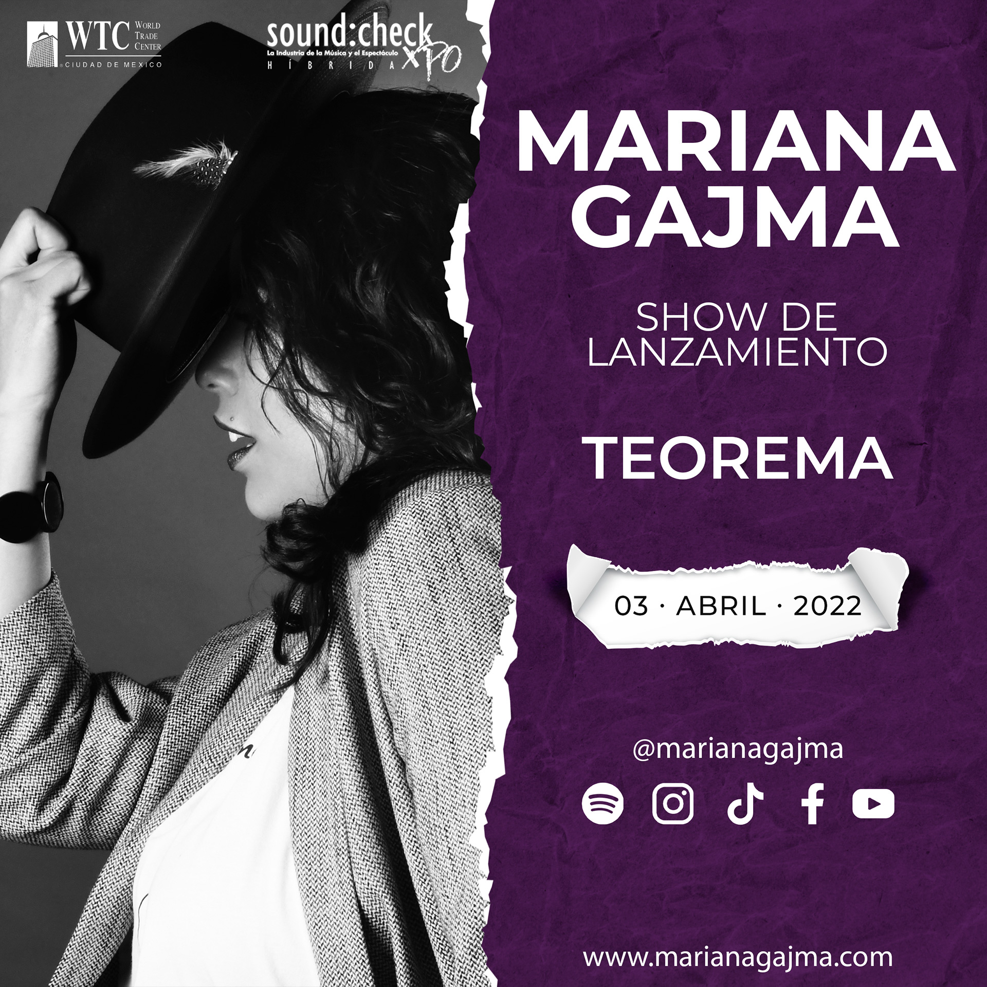 Mariana Gajma da concierto debut en el WTC